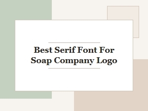 Elegant Serif Fonts for a Classic Soap Brand Logo