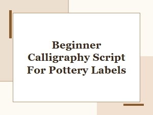 Elegant Script Fonts for Handmade Pottery Labels